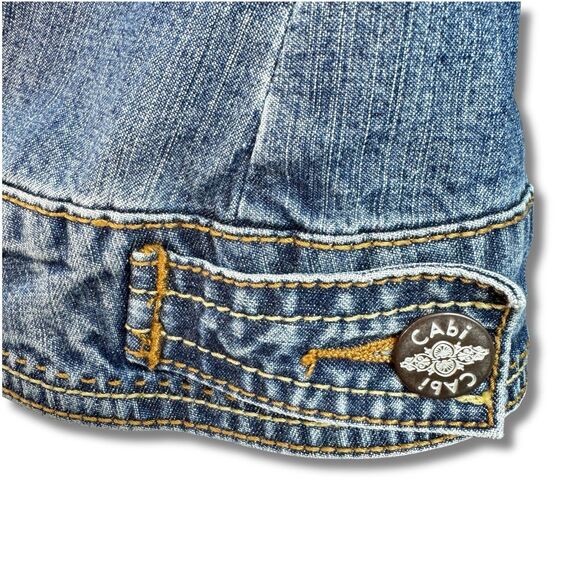 CAbi Denim Jean Jacket Womens Size Medium Blue Chest Pockets #511 - Picture 7 of 16